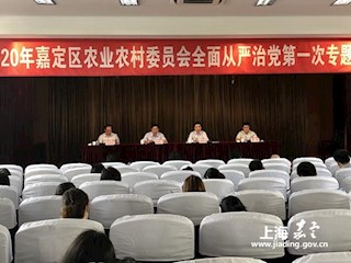 区农业农村委召开2020年全面从严治党第一次专题会议